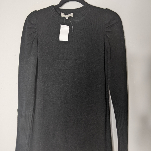 NWT Wayf Puff Sleeve Sweater Dress Black - Picture 6 of 11
